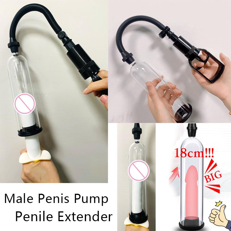 4 stücke Penispumpe Sexspielzeug für Männer Penis Extender Vergrößerung Verzögerung Dauerhafter Trainer Schwanz Dick Wachstum Vakuumpumpe Erwachsene Sex