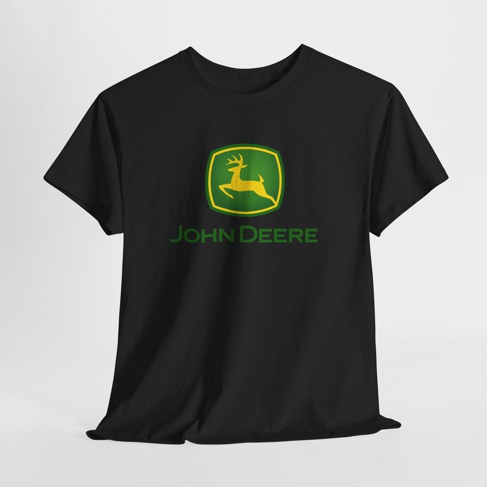 

John Deere Black T-Shirt – Unisex Tractor Farming Tee for Men or Women M
