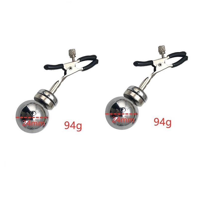 Huge Weight Metal Nipple Clamps Clips Magnet Ball Slave BDSM Breast Bondage Restraint Sex Toy For Women Couple Play Game