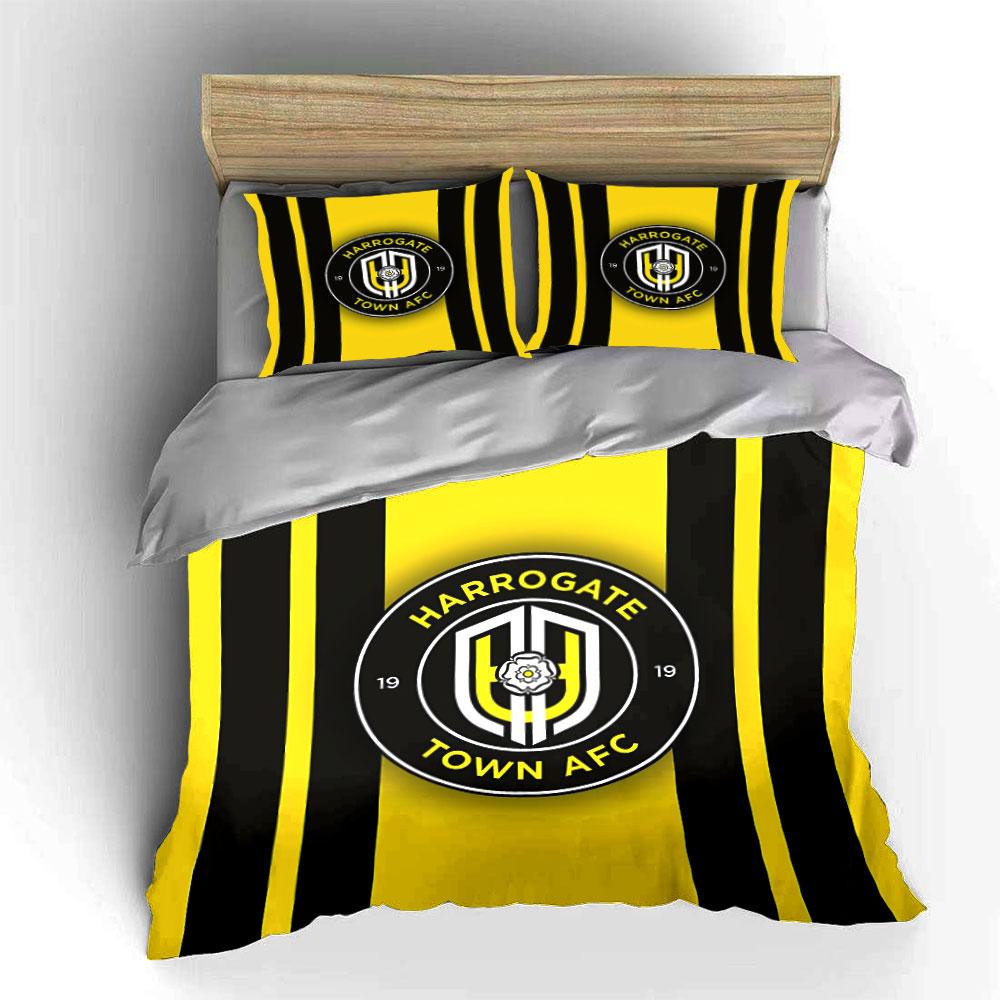 Harrogate Town AFC Bedding Set Bedding Duvet Cover Set Duvet Cover Pillowcases (1 * Duvet Cover 2 * Pillowcases, without duvet insert)