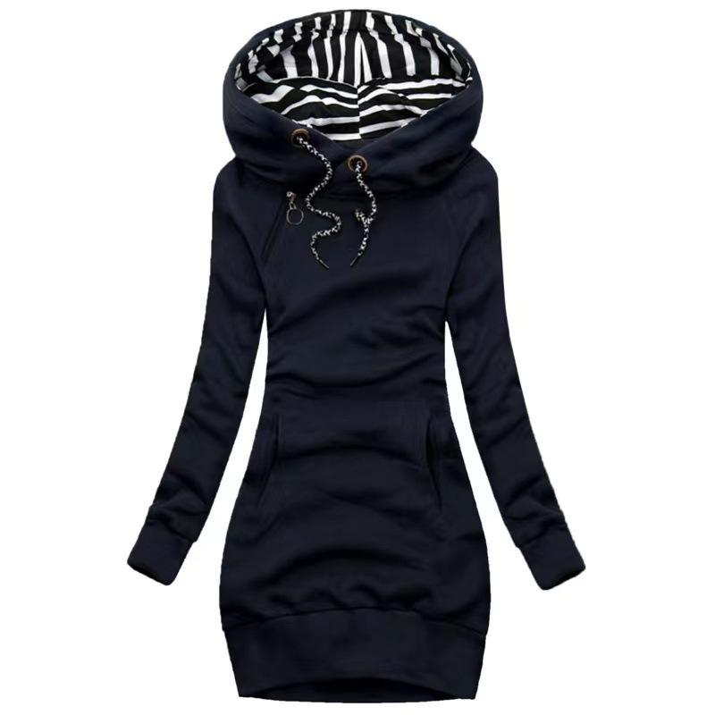 HNXC Women's Fashion Casual Solid Color Print Autumn Winter Long Sleeve Hoodie Classic Exquisite