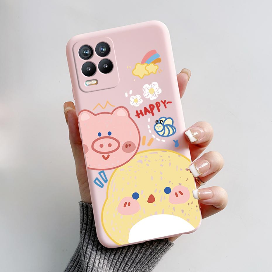For Realme 8 Case Bear Cartoons Cat Cute Cover Coques For Realme 8 Pro Phone Cases Cover Realme8 5G Realme 8i Fundas Soft Capa