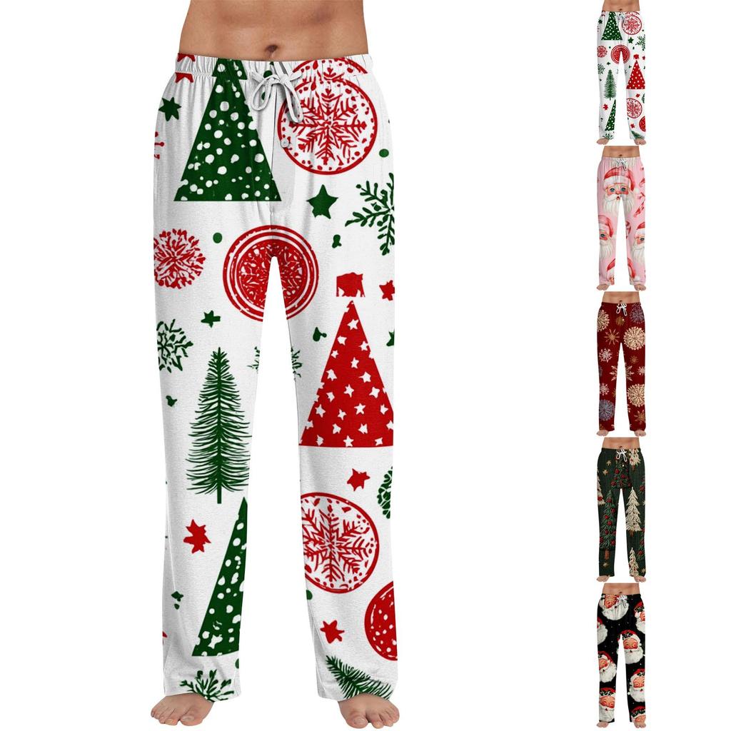Men's Christmas Print Sleep Pants for Casual at Home