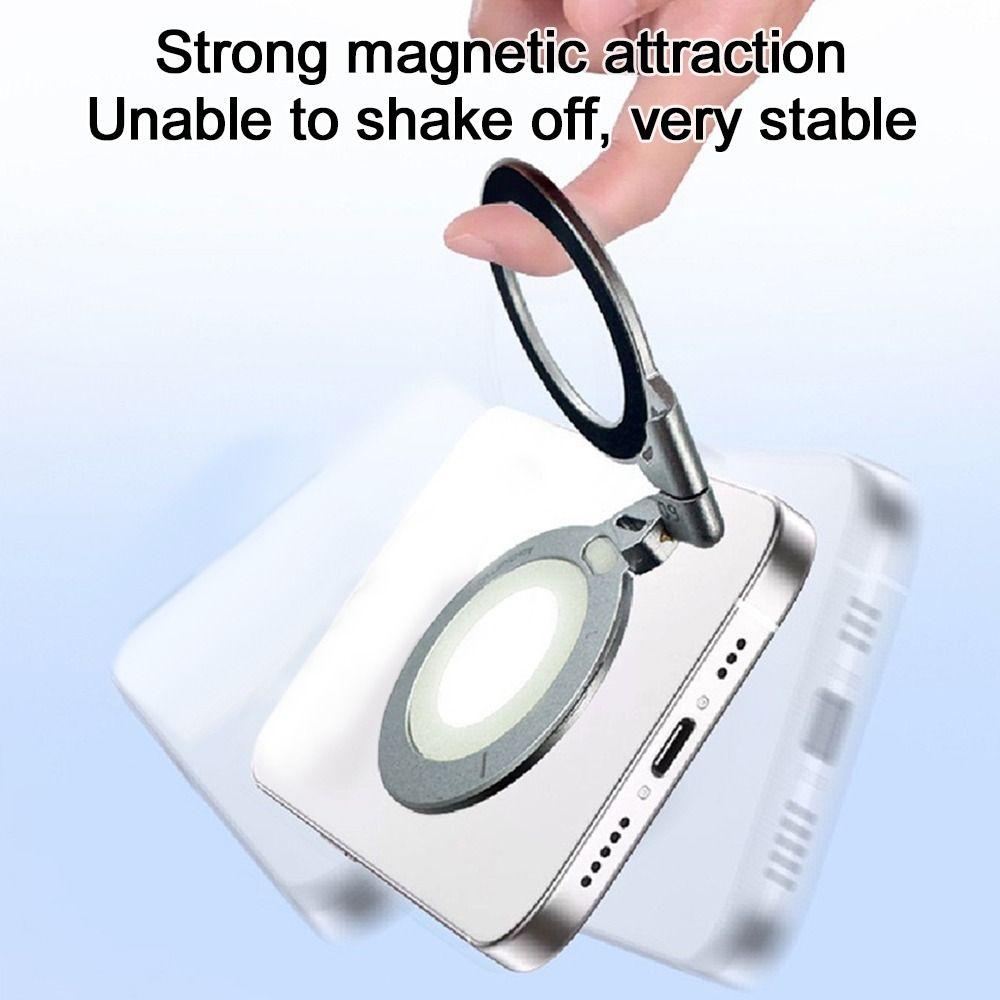Adjustable Dual Magnetic Phone Holder Foldable Magnetic Stand Desktop Stand for Laptop Attachment