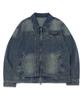 RAYFIKERS Brush Cut Denim Jacket Mq1Ju019_Indigo