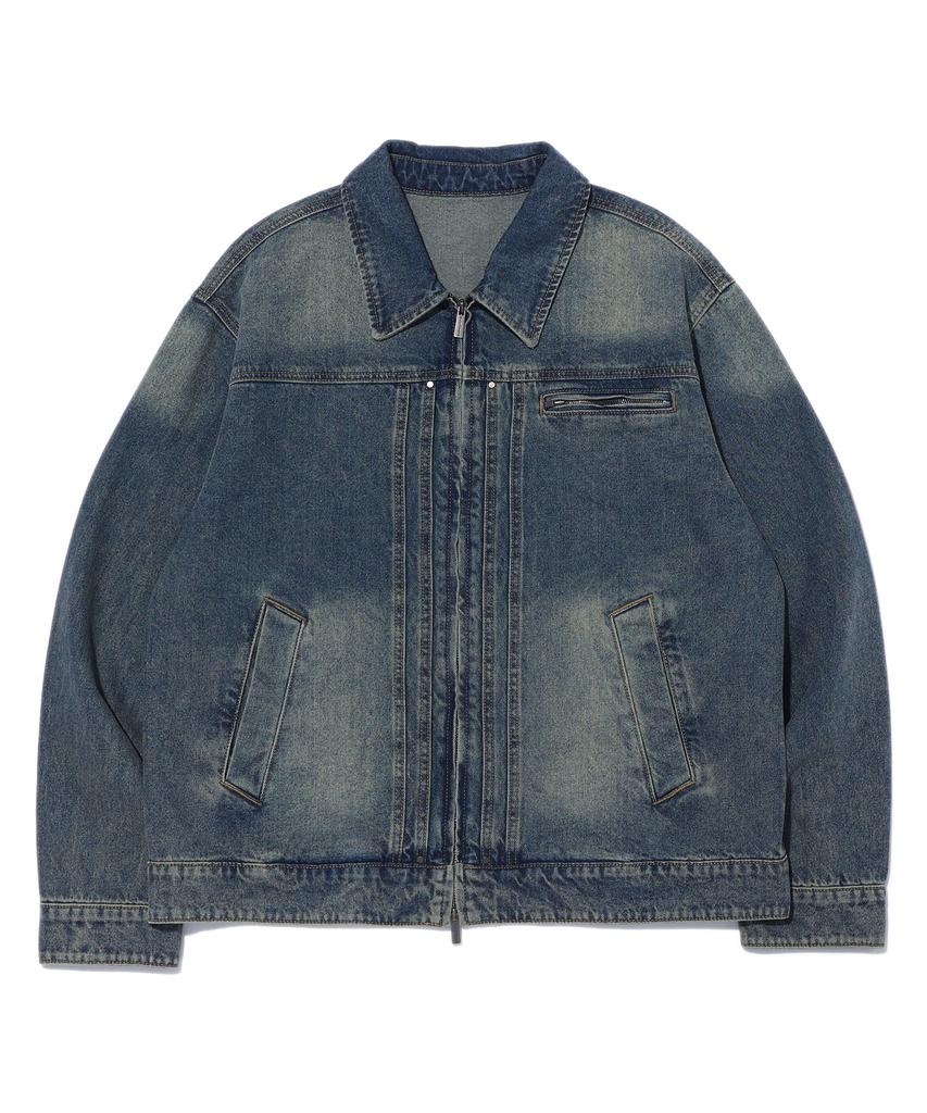 RAYFIKERS Brush Cut Denim Jacket Mq1Ju019_Indigo