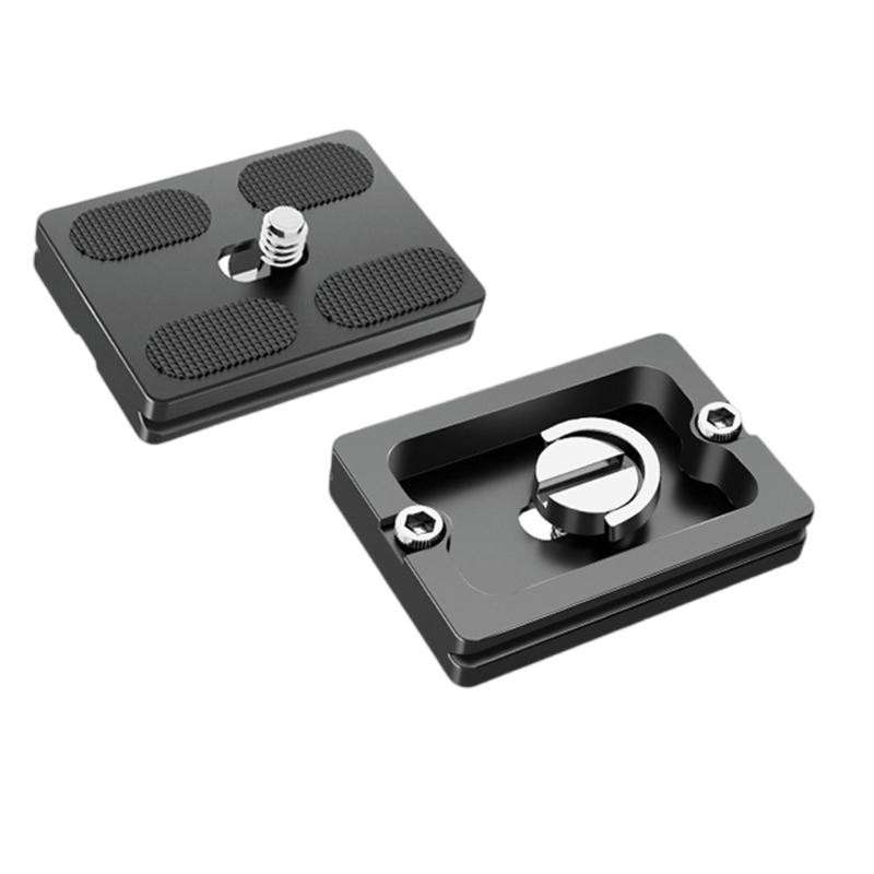 Aluminum Alloy Quick Release Plate for Arca Standard 50mm Tripods Ballhead Featuring AntiSlip Rubber Pad 1/4 Screw