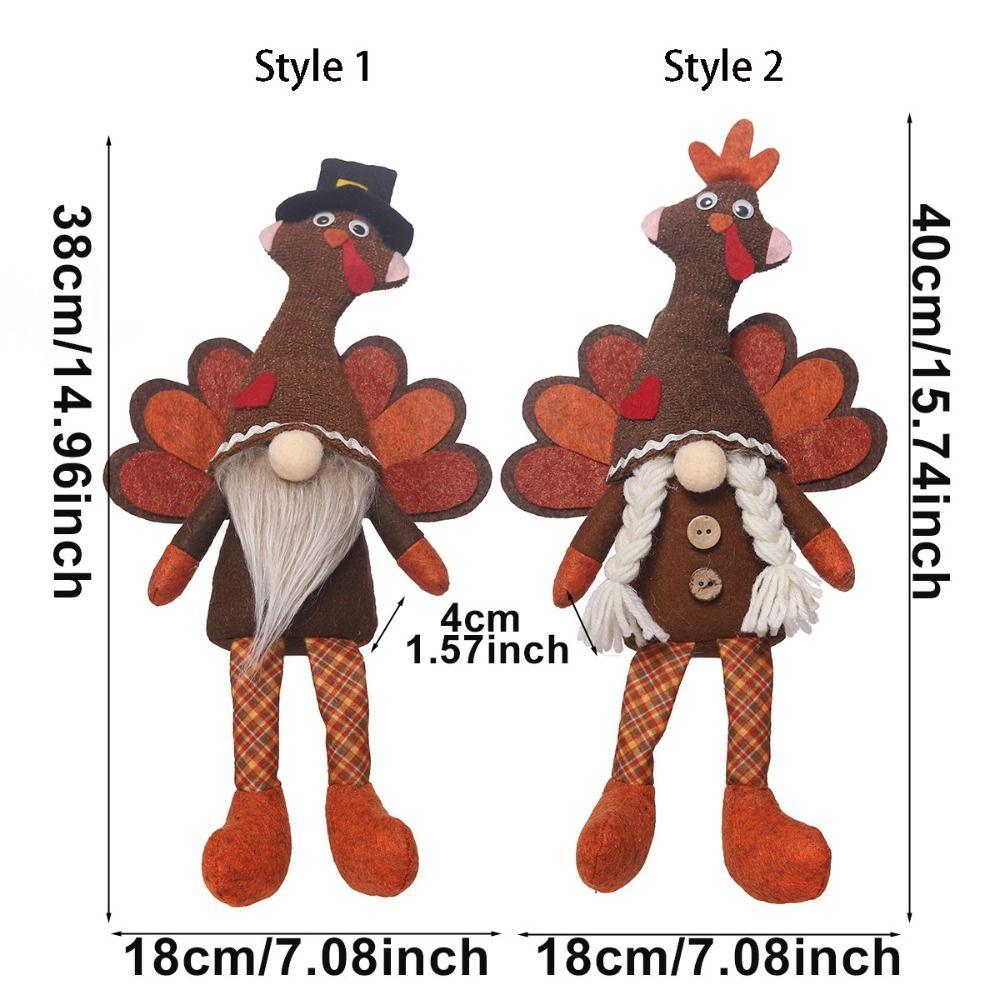 Funny Thanksgiving Turkey Statue Creative Miniature Figurine Sculpture  Home