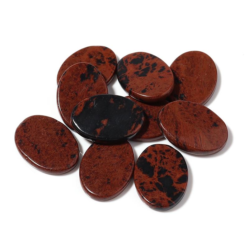 5pcs 13x18mm Oval Natural Cabochon Stone Flat Round Colorful Spacers For Earrings/Pendant DIY Jewelry Making Accessories