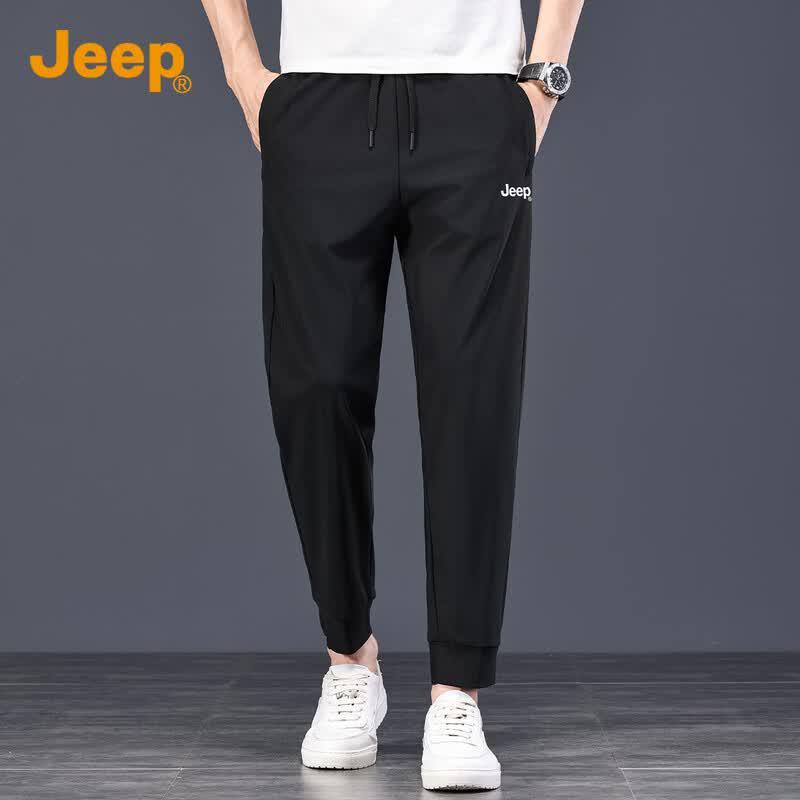 JEEP Men's Ice Silk Breathable Tapered Casual Pants