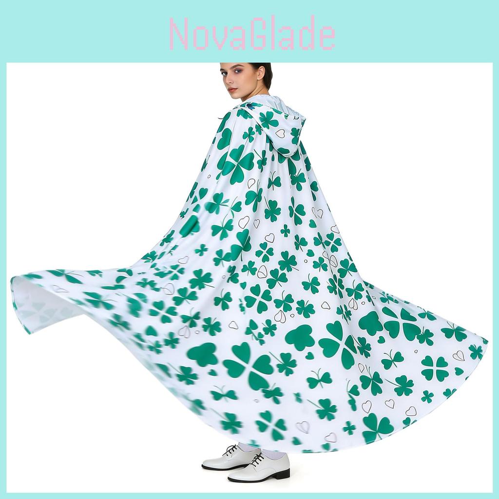 Irish Saint Patrick Festival Costume Cloak With Polyester Material For Adult Party Celebrations