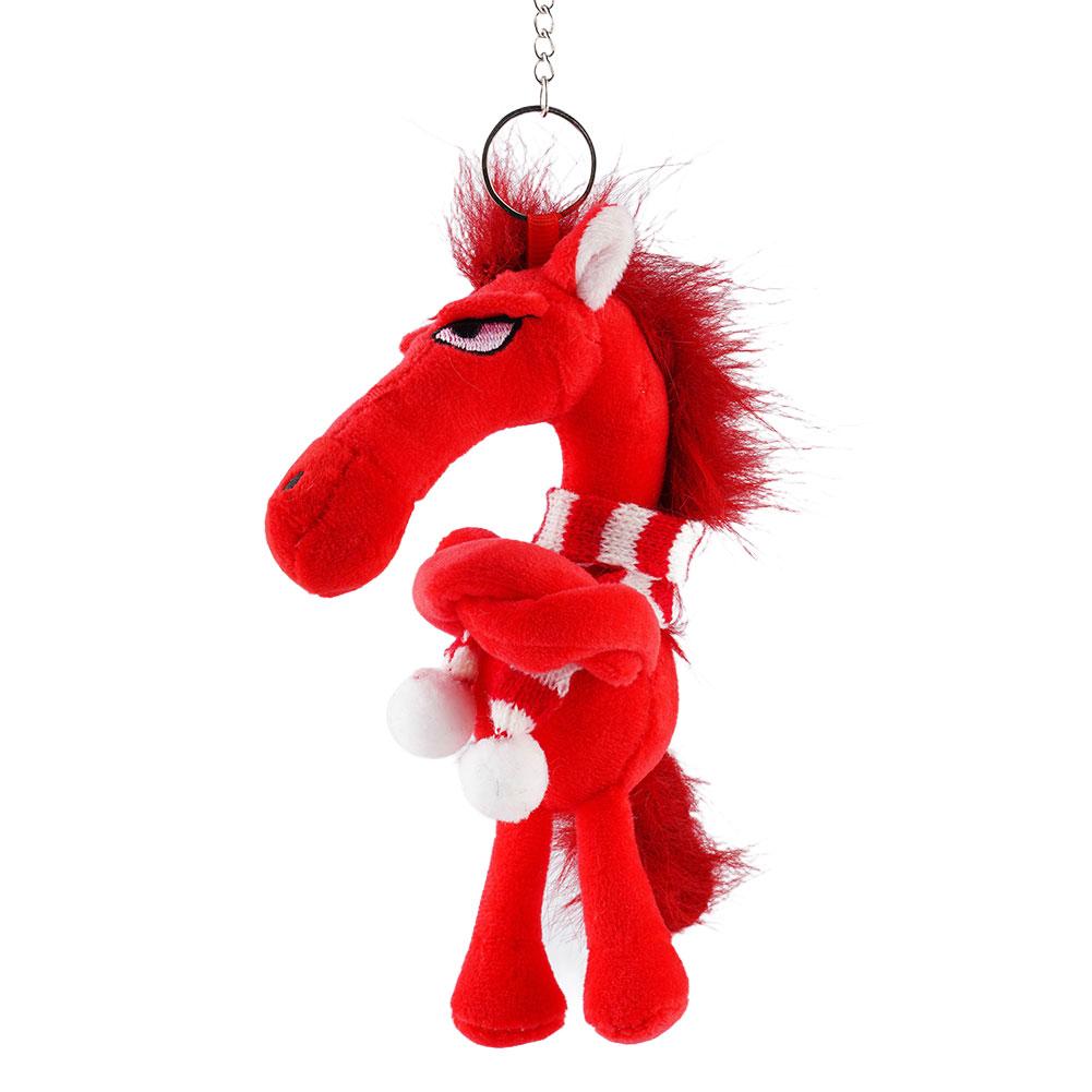 2026 Year of the Horse Mascot High-Cool Black Horse Plush Keychain Bag Charm Stuffed Animal Pendant Premium Decorative