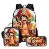 15 Inch One Piece 3-in-1 Backpack Set Unisex for Boys and Girls Age 6-10, Light Weight School Kit with Lunch Bag & Pencil Case