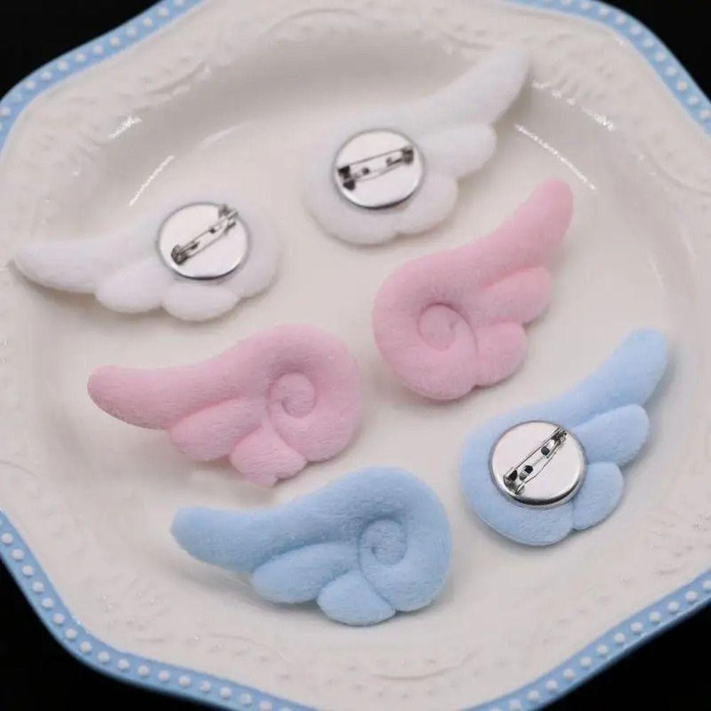 1 Paar Plüsch Engelsflügel Brosche Süße Engelsflügel Anstecknadel Neu Geschenk