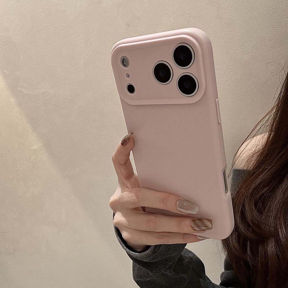Silicone Shockproof Phone Case for Iphone 17 Air 16 Pro Max 15 Plus 14 Pro 13 12 11 Camera Lens Protective Minimalist Fully-Covered Frosted Cover