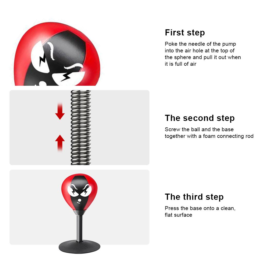 Desktop Punching Bag Punching Ball with Suction Cup Desk Boxing Punch Ball Stress Relief Boxing Training Bag for Home Office