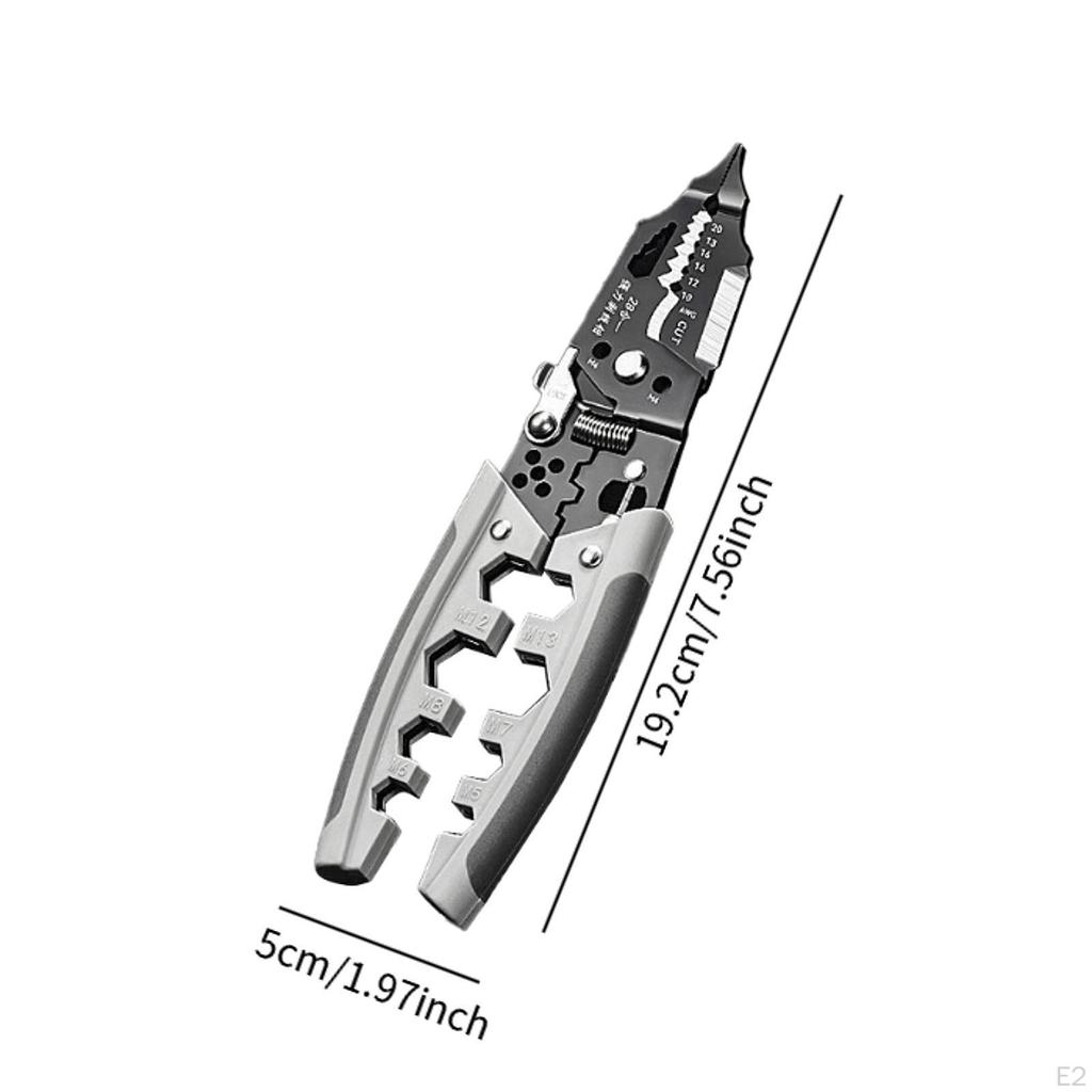 Wire Stripper Pliers Crimper Wiring Tool Crimping Splitting Screwing Ergonomic Heavy Duty Cable