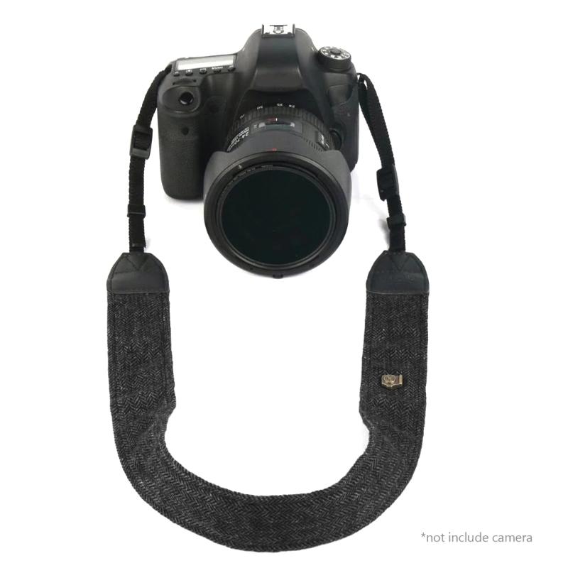 Camera Neck Shoulder Strap Belt for SLR DSLR Camera Durable Retro Ethnic Style Camera Strap Band Cotton + Leather