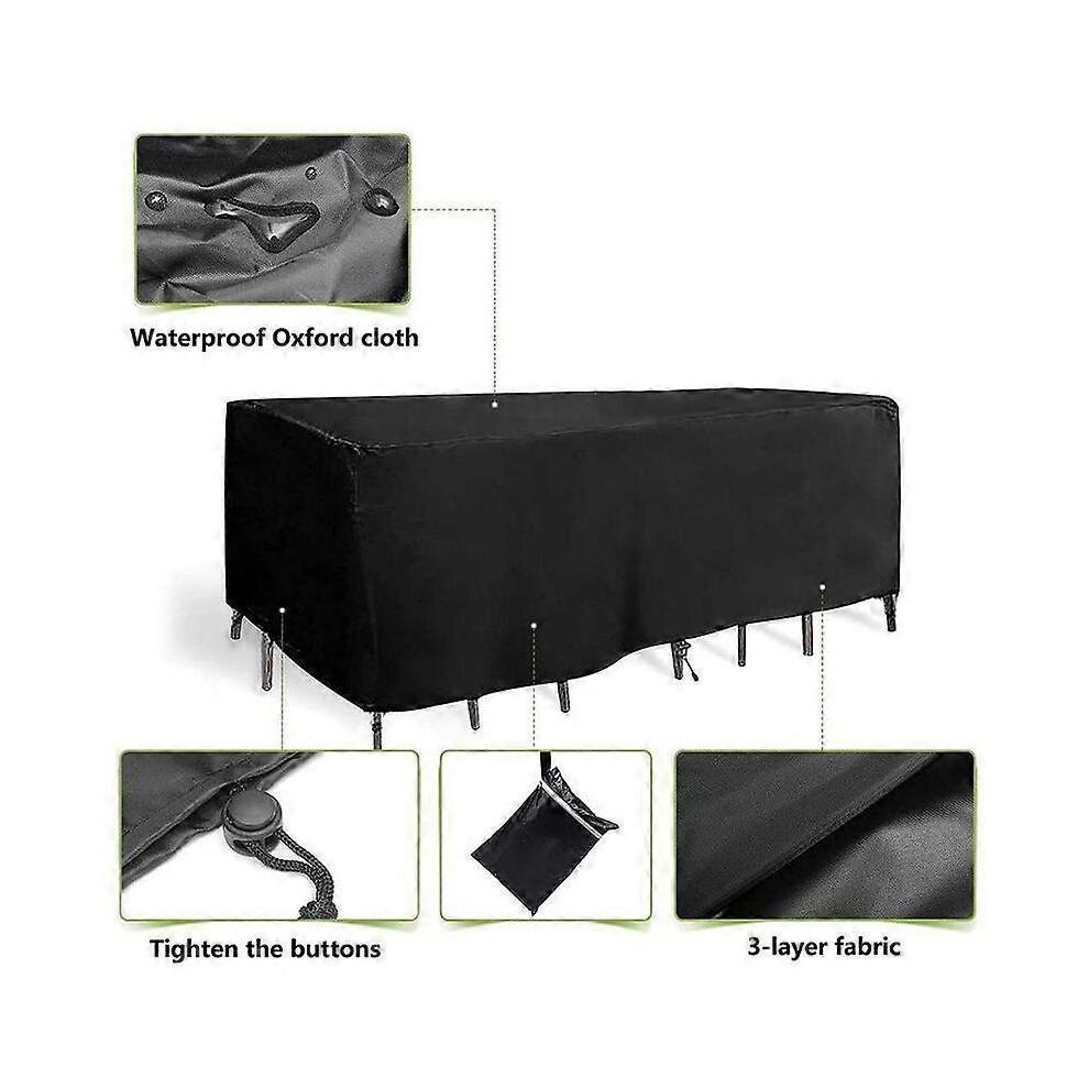 Lebanghui Outdoor Furniture Cover 110x110x85cm Black Waterproof UV Resistant Patio Set Protector