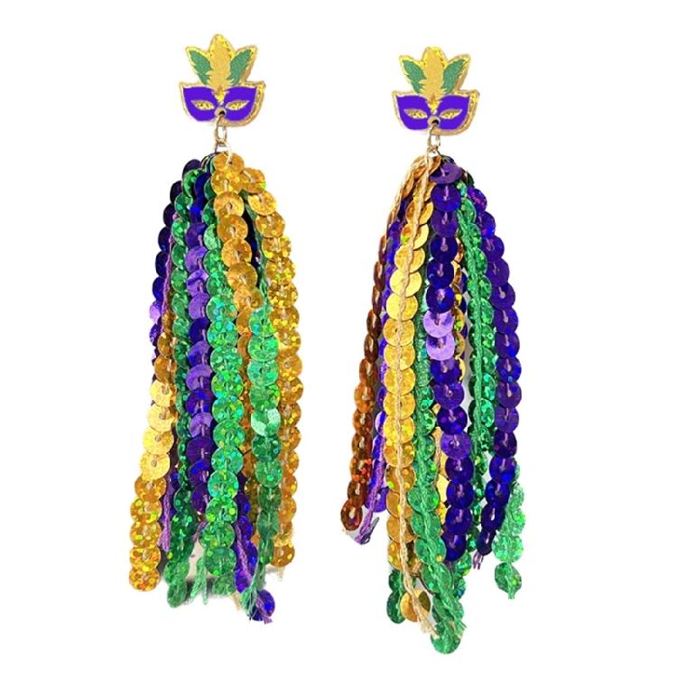 Playful Carnival Earrings With Bright Tassels Accents Comfortable Ear Accessories Jewelry For All Day Wear