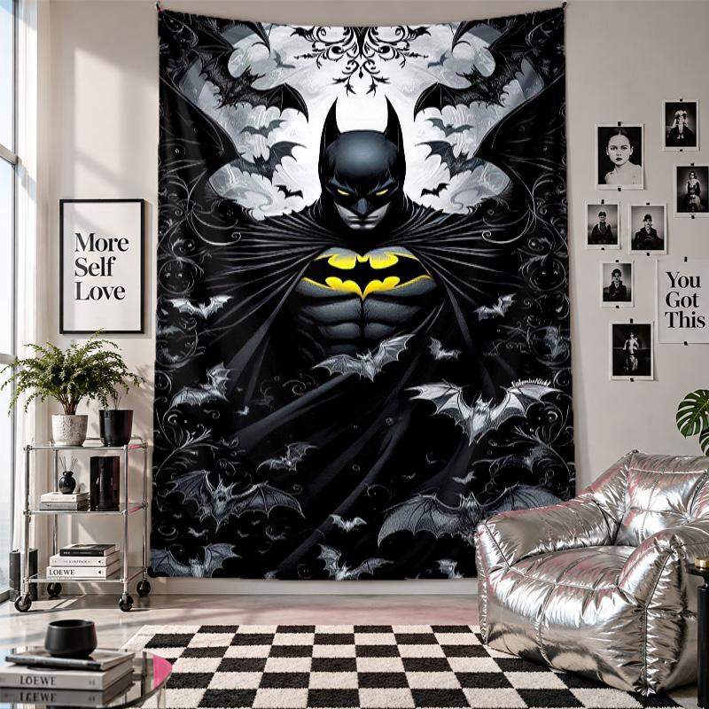 Wall TapestryBatman Art Hanging Cloth Decorative Background Cover for Room Decoration