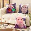 John Pork is Calling Answer Call Cushion Cover Natural Linen Organic Fabric DoubleSided Printing Couch Pillow Covers Home Decor