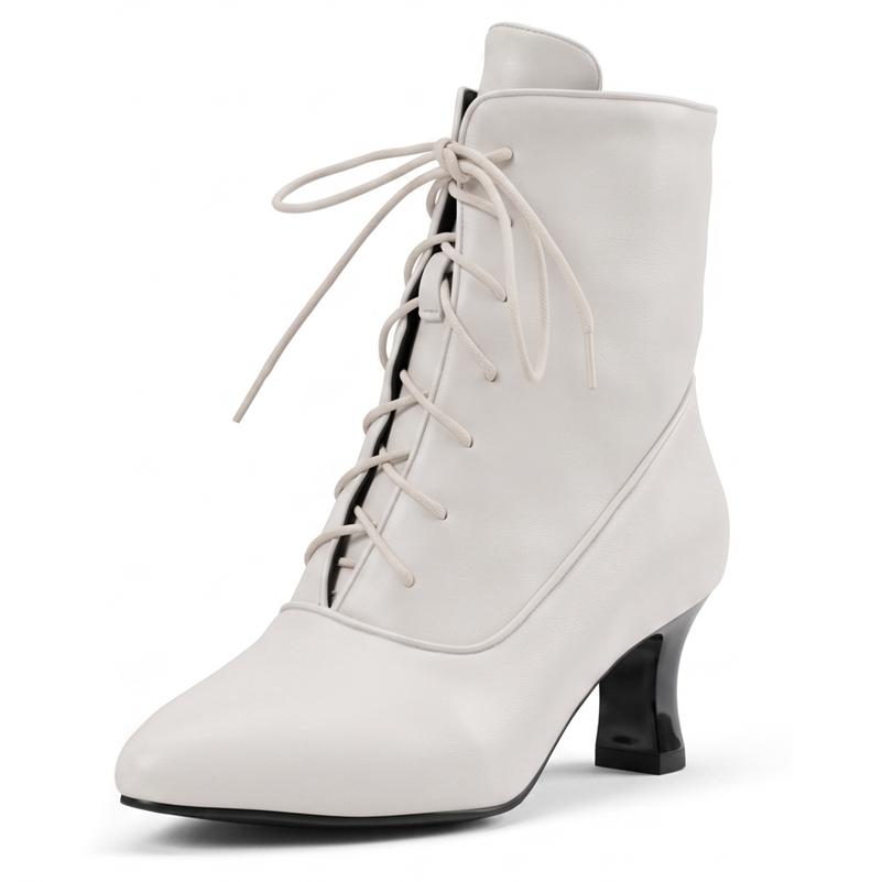 FOREADA Women Ankle Boots Pointed Toe