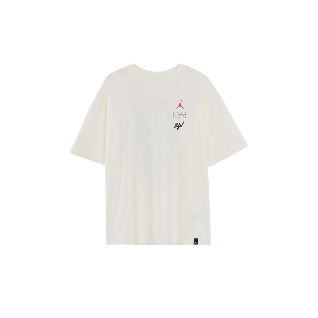 Jordan Alphabet Logo Print Short Sleeve T-Shirt Men Tops White DV2451-133