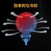 Biqing 2PCS Motorcycle Fog Lights Bike LED Red Halo DRL White Lights Waterproof Motorbike Driving Lights 12V 24V