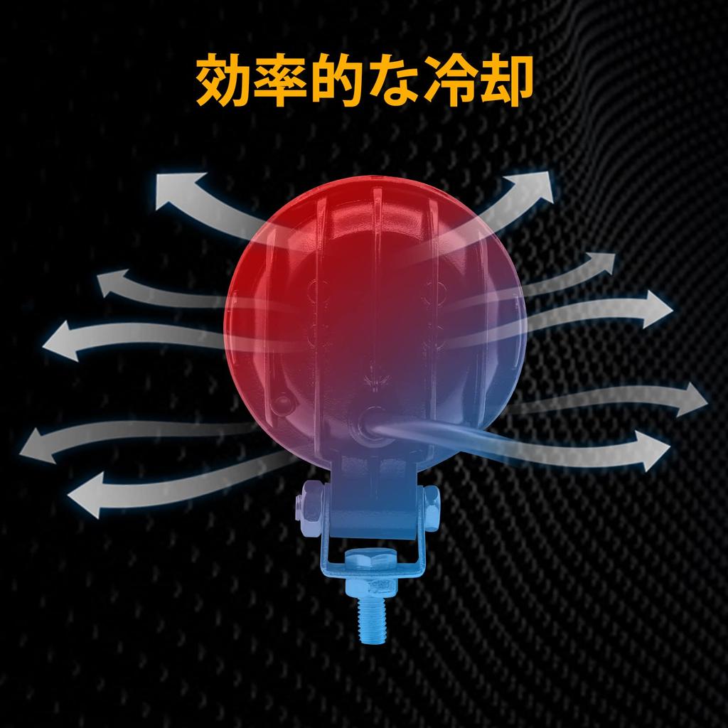 Biqing 2PCS Motorcycle Fog Lights Bike LED Red Halo DRL White Lights Waterproof Motorbike Driving Lights 12V 24V