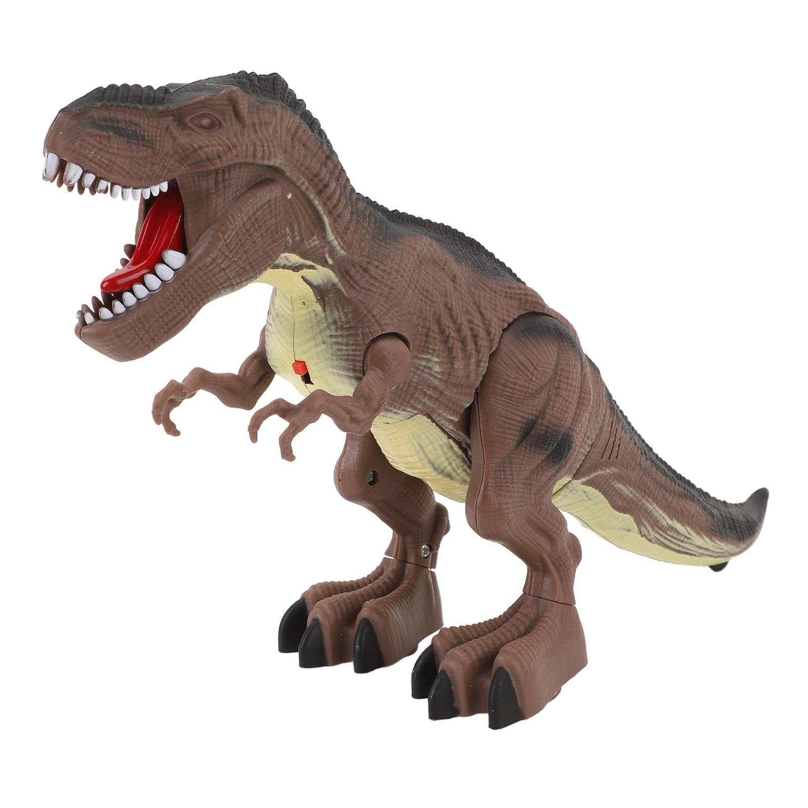 

Игрушка Динозавр Реалистичный Работает от Батареек Пластиковый со Светом Рев Звук Электрический Ходячий Динозавр