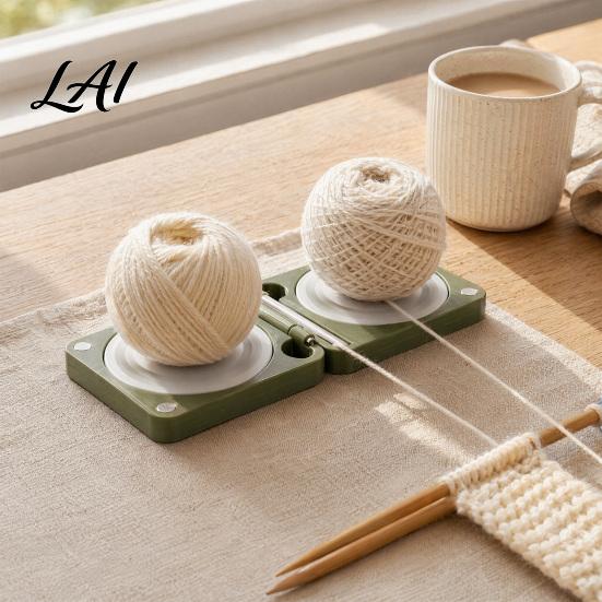 Rotating Yarn Spool Portable Holder for Crochet & Knitting Foldable Double Winder