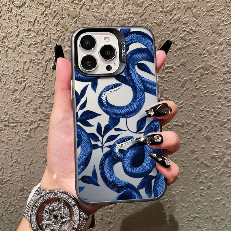 Cool Creative Dark Snake Phone Case for iPhone 16 15 Pro Max 14 13 12 11 Pro Max 13 Mini 14 15 16 Plus Shockproof Back Covers