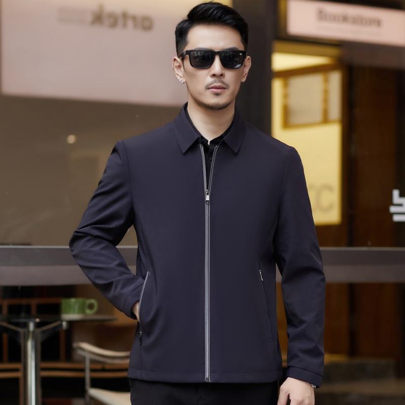 

Деловой пиджак мужской весенне-осенний тонкий срез лидера кадровый деловой повседневный пиджак для среднего возраста с лацканами для государственных служащих 195