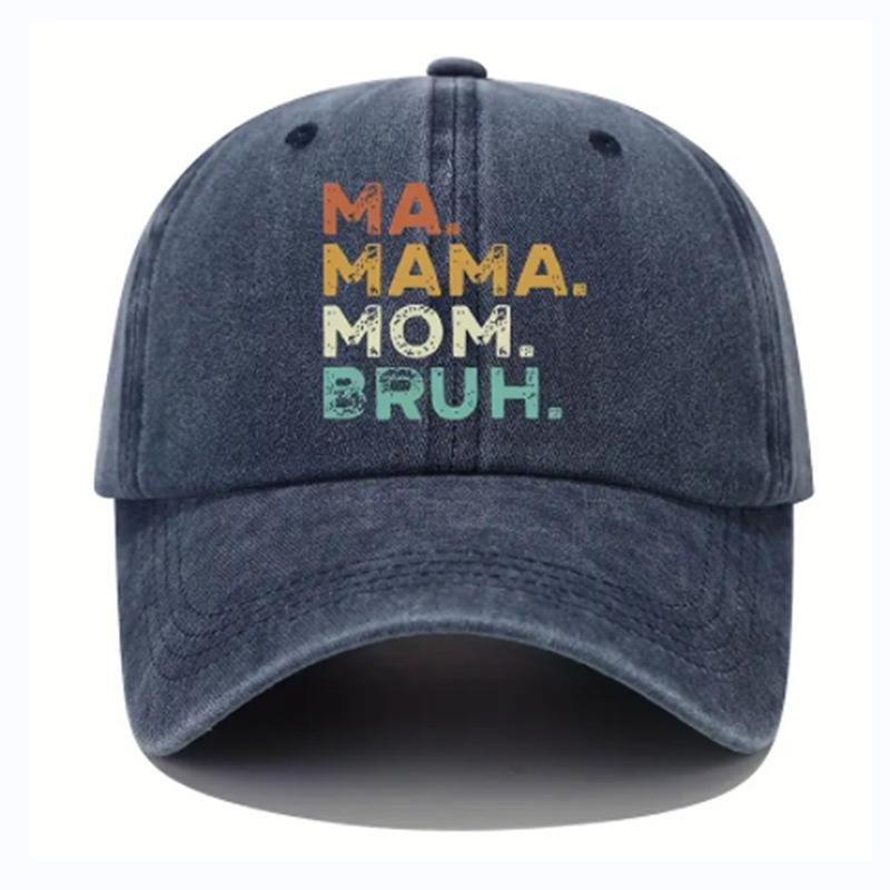 Unisex casual, simple, versatile, trendy printed letters BRUH baseball cap