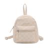 Schoolbag1011 New Casual Schoolbag To Work Commuter Backpack Large Capacity Plaid Letter Backpack Women's High Sense Niche