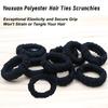 Youxuan Polyester Hair Ties and for Women Scrunchies, 10-Pack - (Black)