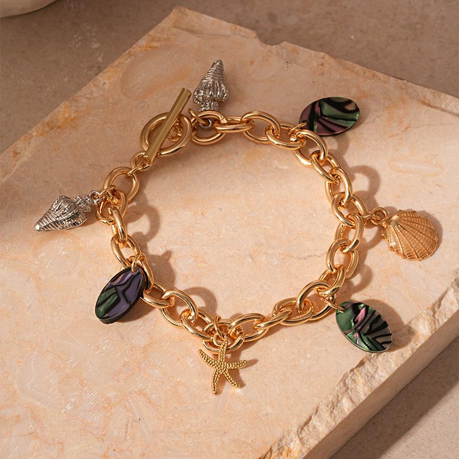 Seaside Vacation Wind Starfish Ocean Series Silver Needle Earrings Summer Personality Temperament Necklace Bracelet Earrings
