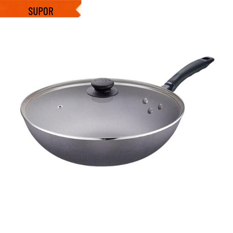 SUPOR 32cm Cast Iron Wok