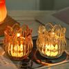 Elegant Aromatherapy Candle Holder - Thick Transparent Glass for Home Display & Scented Candles