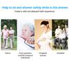 Folding Shower Bench Wall Mounted Flip-up Bath Seat Screw-in Bathroom Chair Stool with Non-slip