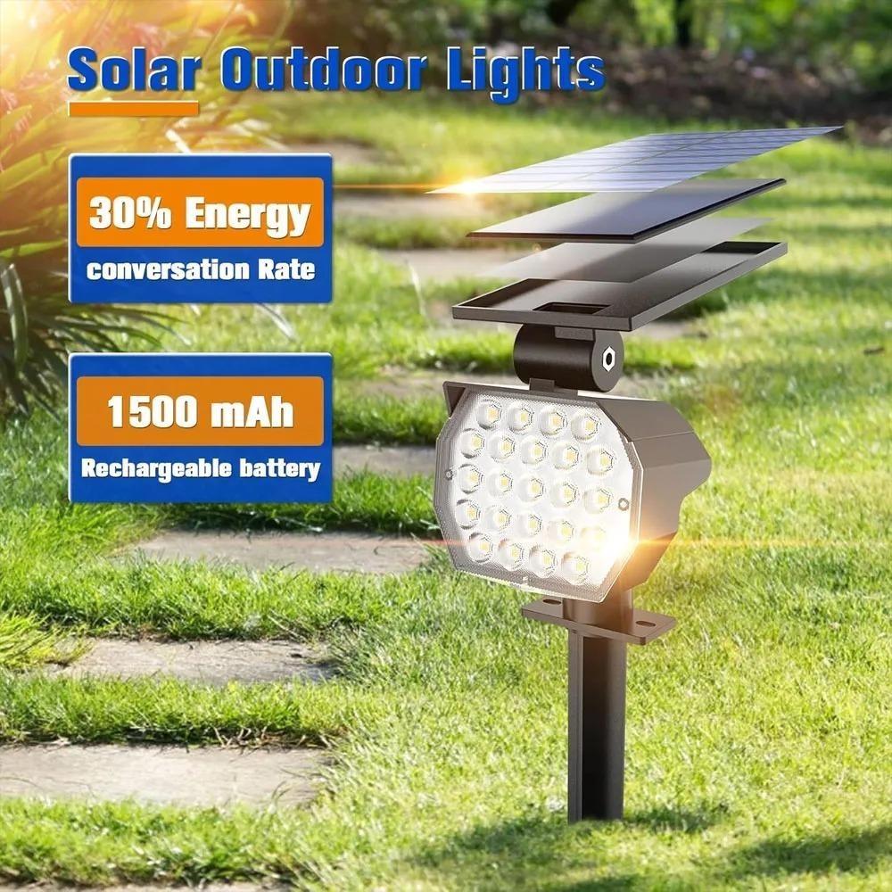 Solar Spotlights Outdoor 23LEDS Solar Landscape Lights Adjustable Waterproof Solar Wall Spotlights Light Lawn Tree Patio Yard Wa