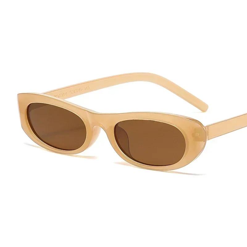 

Small Frame Oval Sunglasses Women Brand Designer Vintage Mirror Sun Glasses Female Personality Fashion Shades As Picture