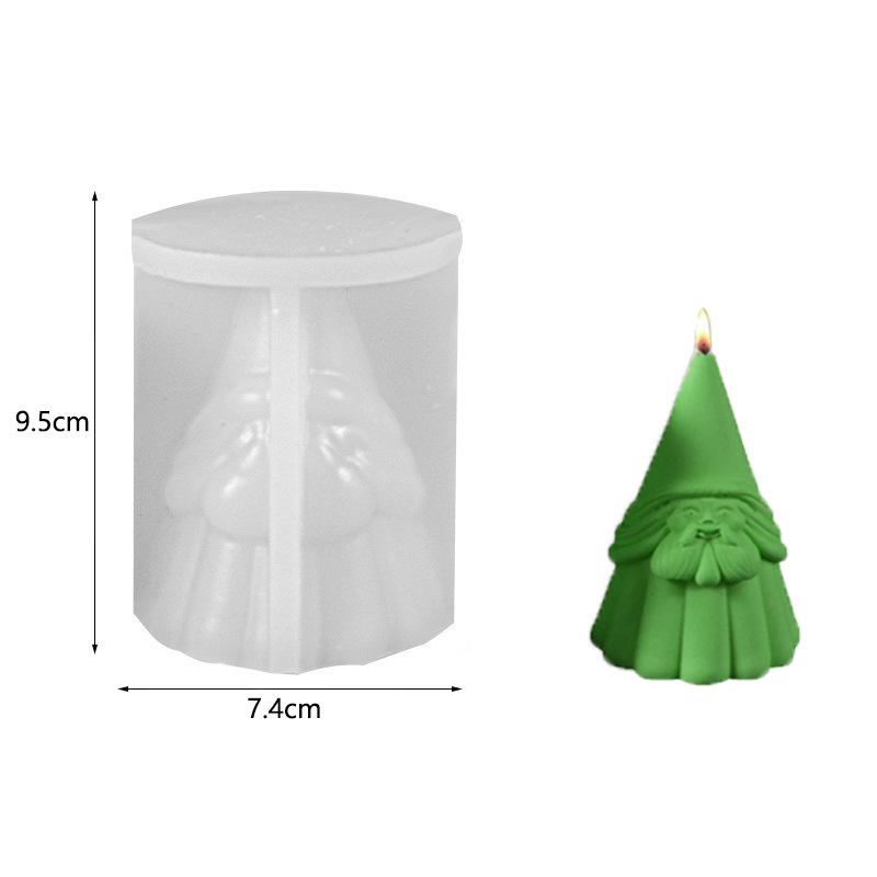 DIY Creative Santa Claus Silicone Mold Handmade Aroma Candle Plaster Resin Molds Christmas Decoration Candle Making
