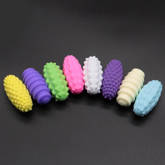 4Pcs Magnetic Decompression Toy Multi-Texture Sensory Stimulation Safe Silicone Material Portable Stress Relief Hand-Eye Coordination Toy