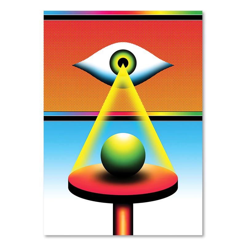 Abstract All Seeing Eye Psychedelic Surreal Landscape Evil Eye Spiritual Poster Third Eye Chakra Female Wall Art Canvas Painting