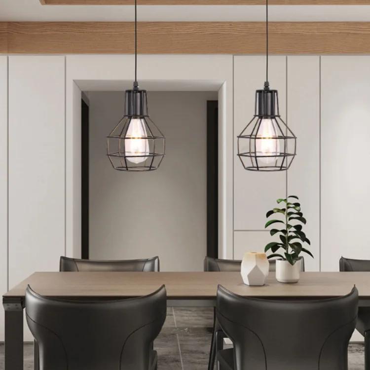 Retro Personality Restaurant Clothing Store Bar Wrought Iron Chandelier Led Creative Cafe Hot Pot Restaurant Chandelier
