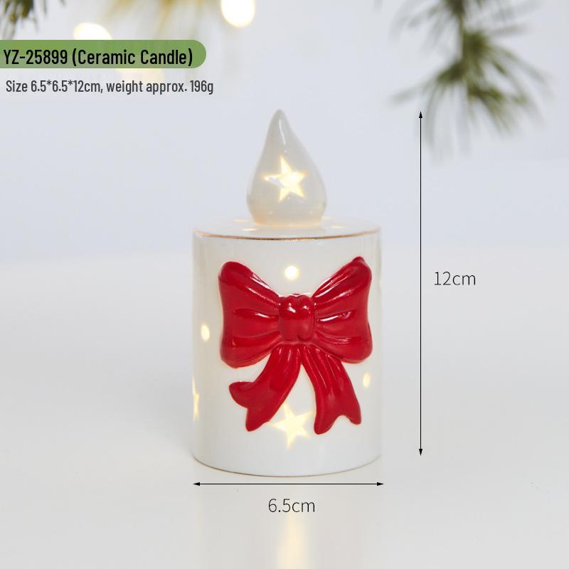Glowing Ceramic Snow House Christmas Window Display Ornament
