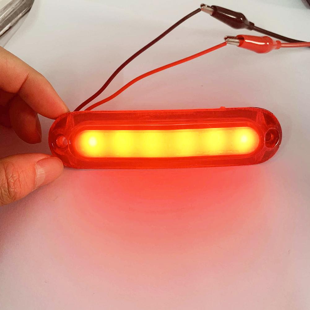 12V 24V LED Car Warning Light 6 LED Light For Trailer Truck Lorry Orange White Red LED Side Marker Indicator Lamp