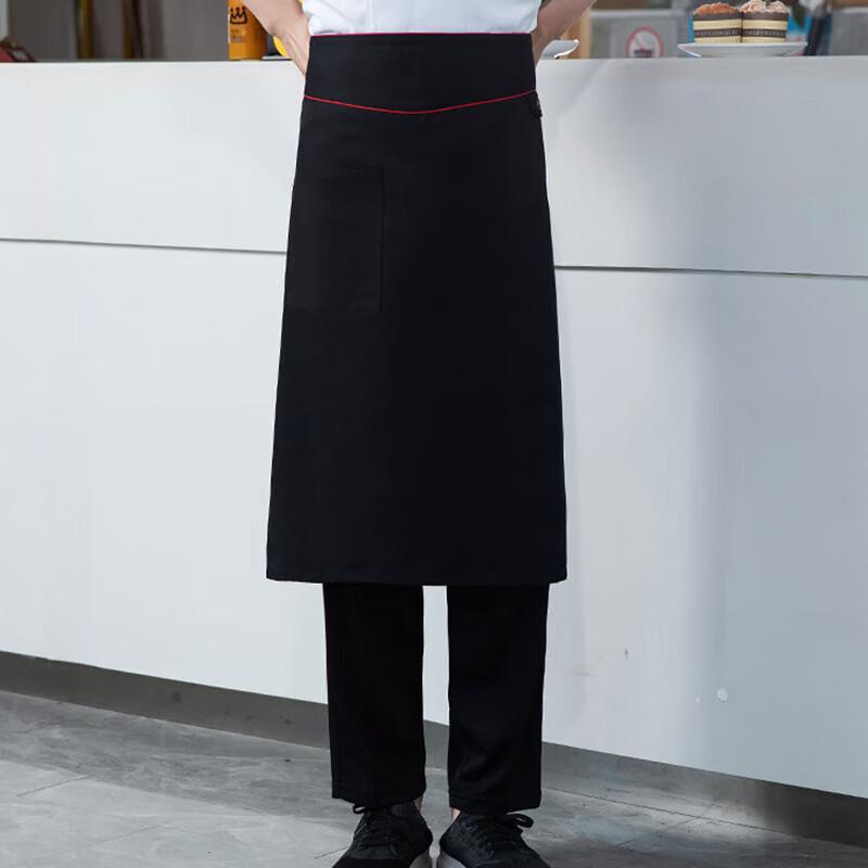 Ajiacn Solid Color Half-Body Chef Apron One Size